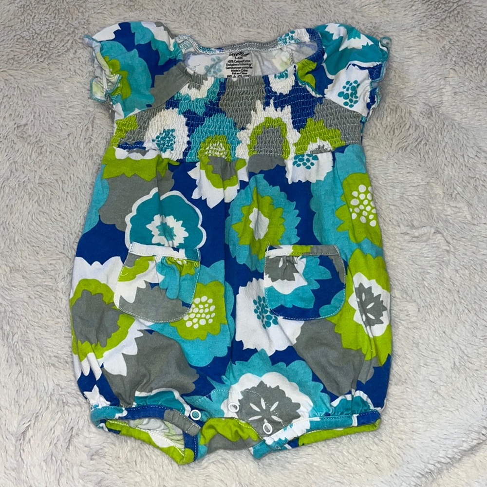 (3 for $10) George floral romper 3-6 months baby girl clothing
